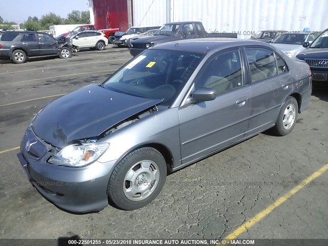 JHMES96694S020546 - 2004 HONDA CIVIC HYBRID GRAY photo 2