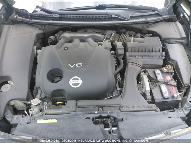 1N4AA5AP3AC800808 - 2010 NISSAN MAXIMA S/SV GRAY photo 10