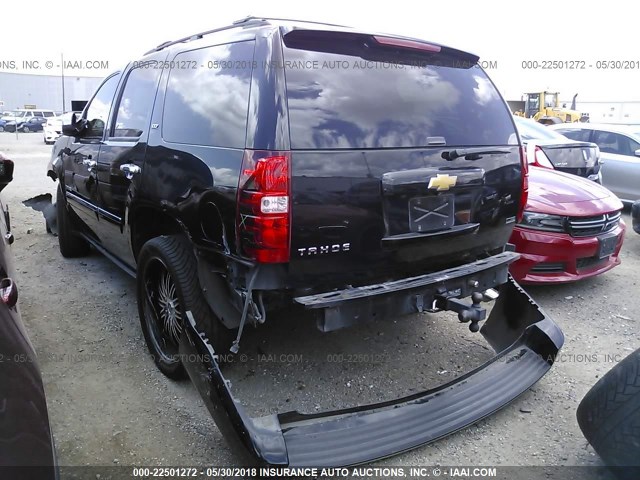 1GNSCCE06CR326144 - 2012 CHEVROLET TAHOE C1500 LTZ BLACK photo 3