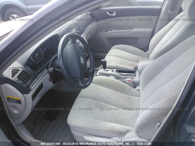 5NPEU46F76H149627 - 2006 HYUNDAI SONATA GLS/LX BLUE photo 5