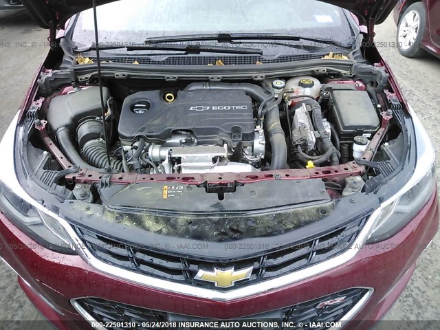 1G1BF5SM8H7165679 - 2017 CHEVROLET CRUZE PREMIER RED photo 10