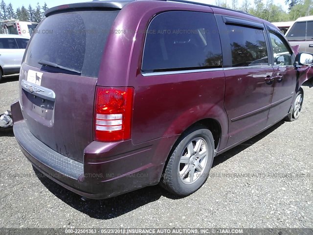 2A8HR54P58R702189 - 2008 CHRYSLER TOWN & COUNTRY TOURING MAROON photo 4