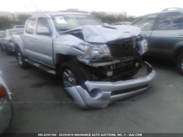 5TEJU62N35Z125912 - 2005 TOYOTA TACOMA DOUBLE CAB PRERUNNER SILVER photo 1