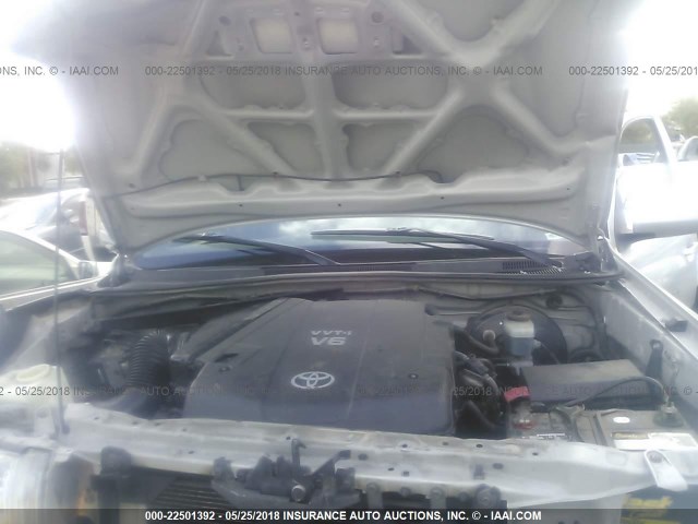 5TEJU62N35Z125912 - 2005 TOYOTA TACOMA DOUBLE CAB PRERUNNER SILVER photo 10