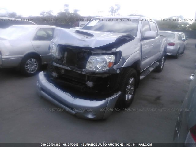 5TEJU62N35Z125912 - 2005 TOYOTA TACOMA DOUBLE CAB PRERUNNER SILVER photo 2