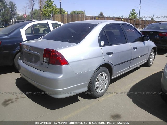 2HGES16344H626614 - 2004 HONDA CIVIC DX VP BLUE photo 4