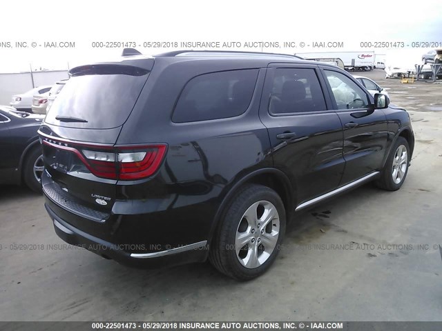 1C4RDJDG5FC690196 - 2015 DODGE DURANGO LIMITED BLACK photo 4