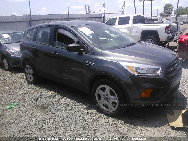 1FMCU0F71HUA45857 - 2017 FORD ESCAPE S GRAY photo 1