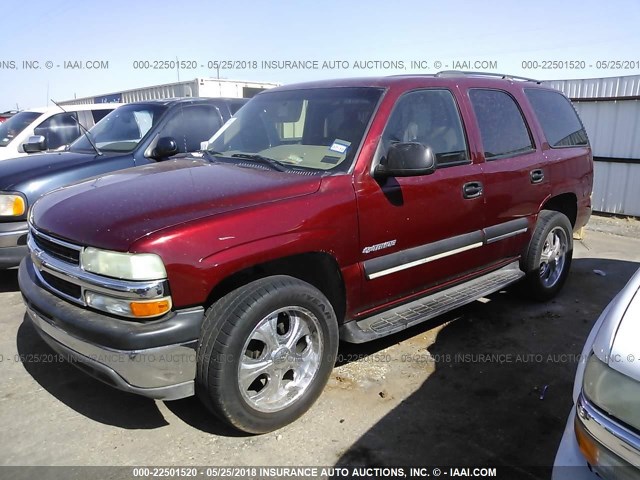 1GNEC13Z03J241866 - 2003 CHEVROLET TAHOE C1500 MAROON photo 2