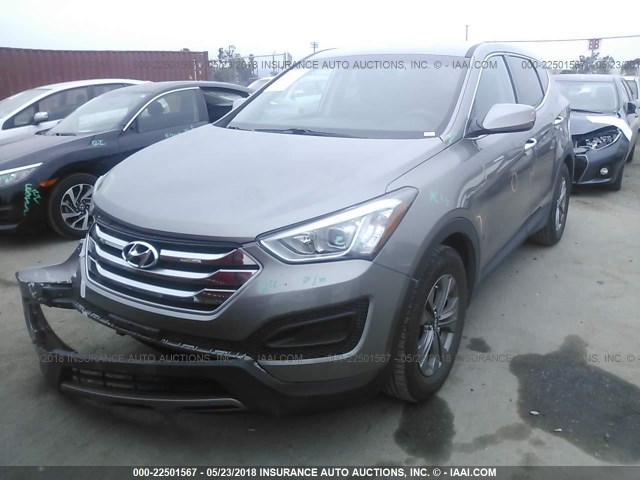 5XYZT3LBXGG321187 - 2016 HYUNDAI SANTA FE SPORT  GRAY photo 2