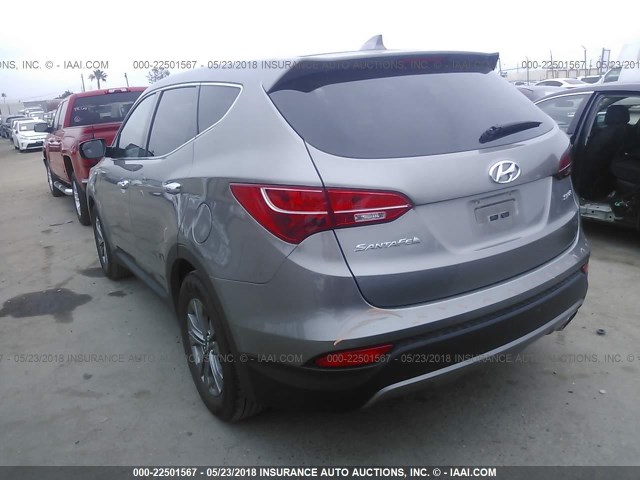 5XYZT3LBXGG321187 - 2016 HYUNDAI SANTA FE SPORT  GRAY photo 3