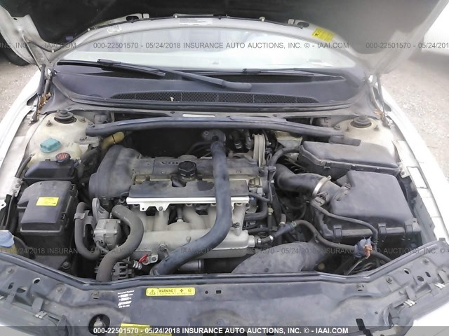 YV1TS59H741373897 - 2004 VOLVO S80 2.5T WHITE photo 10