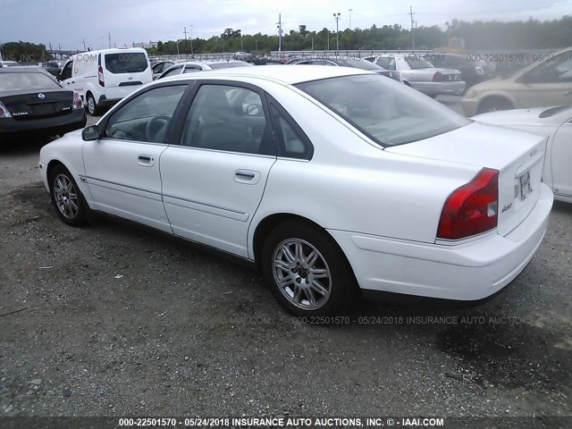 YV1TS59H741373897 - 2004 VOLVO S80 2.5T WHITE photo 3