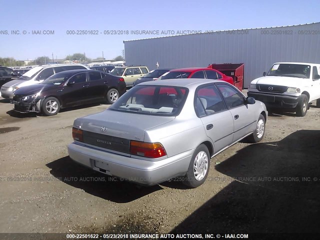 1NXAE09E8PZ080585 - 1993 TOYOTA COROLLA LE/DX ვერცხლისფერი ფოტო 4