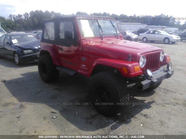 1J4FA39S85P373860 - 2005 JEEP WRANGLER X RED photo 1