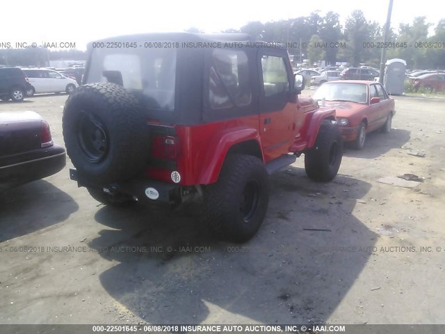 1J4FA39S85P373860 - 2005 JEEP WRANGLER X RED photo 4