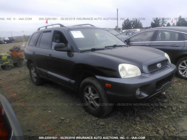 KM8SC73E74U720941 - 2004 HYUNDAI SANTA FE GLS/LX BLACK photo 1