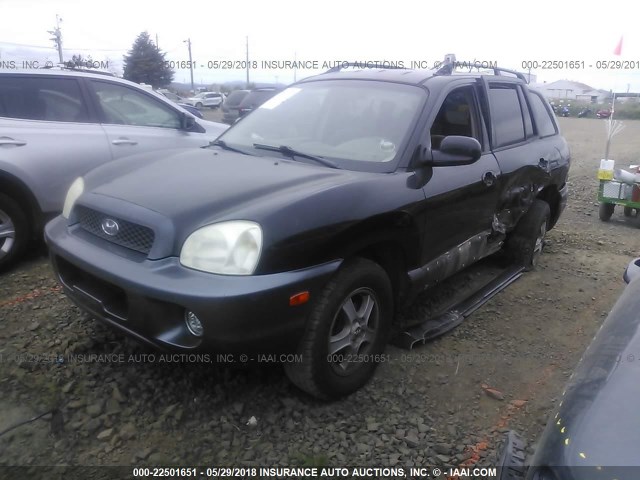 KM8SC73E74U720941 - 2004 HYUNDAI SANTA FE GLS/LX BLACK photo 2