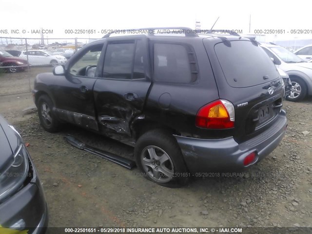 KM8SC73E74U720941 - 2004 HYUNDAI SANTA FE GLS/LX BLACK photo 3