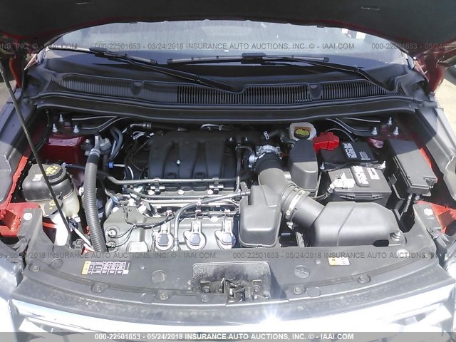 1FM5K8F89JGA20022 - 2018 FORD EXPLORER LIMITED 红色 照片 10