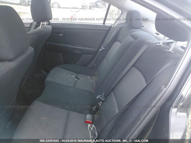 JM1BK32F081107304 - 2008 MAZDA 3 I BLACK photo 8