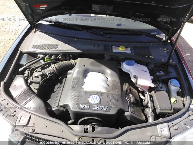 WVWWH63B62E055612 - 2002 VOLKSWAGEN PASSAT GLX 绿色 照片 10