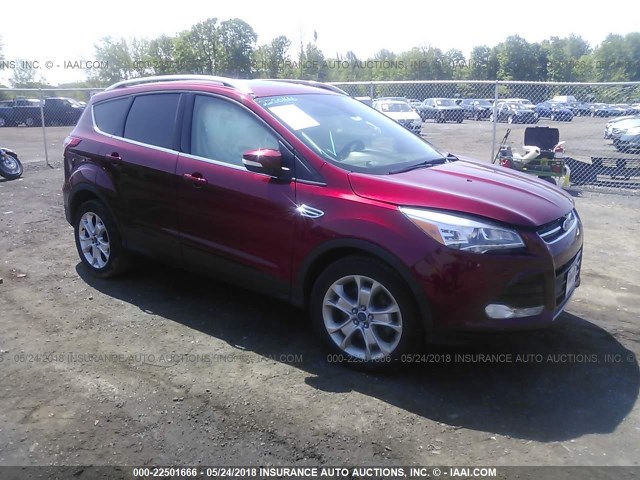 1FMCU9J96FUC73234 - 2015 FORD ESCAPE TITANIUM RED photo 1