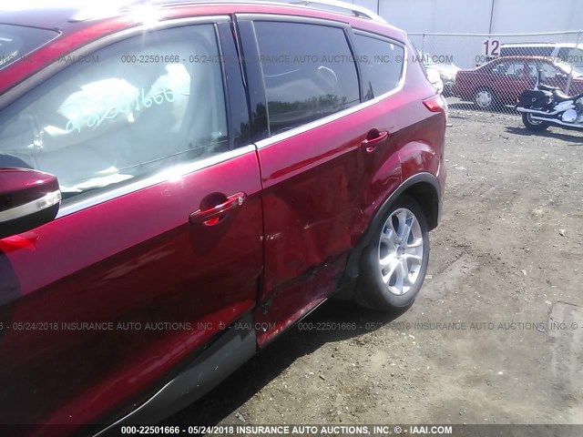 1FMCU9J96FUC73234 - 2015 FORD ESCAPE TITANIUM RED photo 6