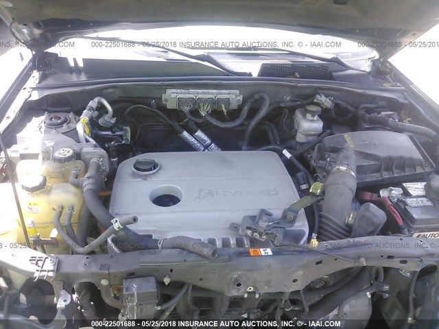 1FMCU5K37AKC24535 - 2010 FORD ESCAPE HYBRID GREEN photo 10