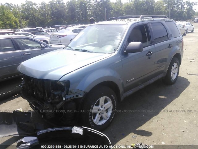 1FMCU5K37AKC24535 - 2010 FORD ESCAPE HYBRID GREEN photo 2