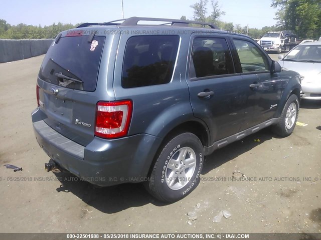 1FMCU5K37AKC24535 - 2010 FORD ESCAPE HYBRID GREEN photo 4