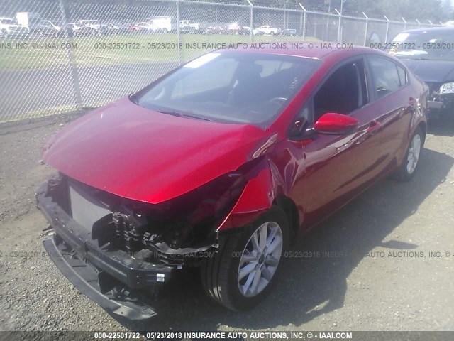 3KPFL4A76HE033804 - 2017 KIA FORTE LX/S RED photo 2