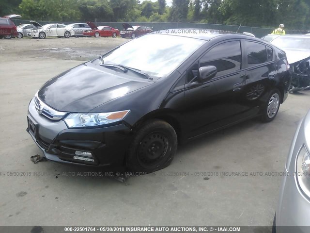 JHMZE2H56ES002320 - 2014 HONDA INSIGHT LX BLACK photo 2