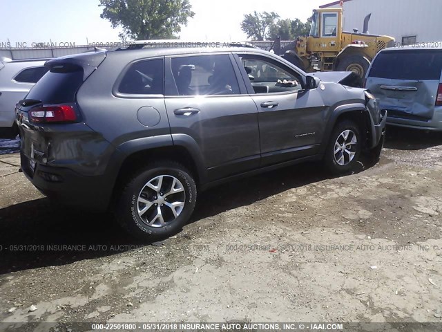 1C4PJMBB4JD567548 - 2018 JEEP CHEROKEE TRAILHAWK 灰色 照片 4