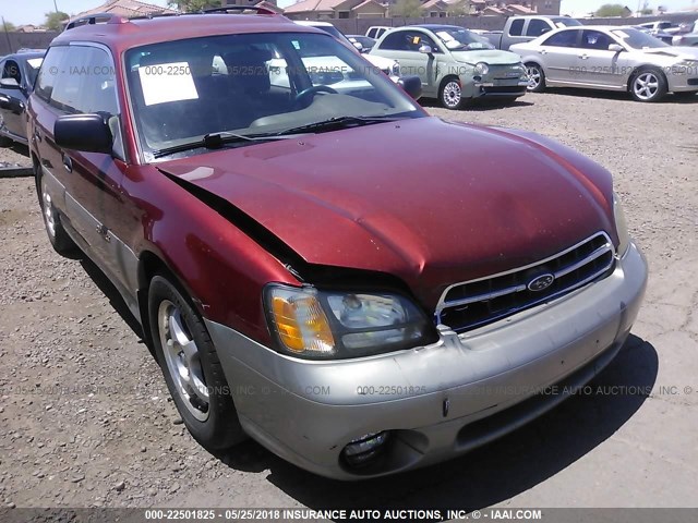 4S3BH665727613265 - 2002 SUBARU LEGACY OUTBACK RED photo 6