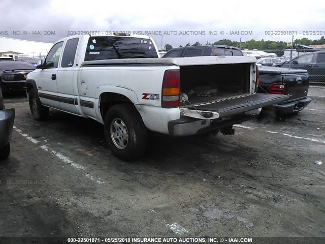 1GCEK19T21E179004 - 2001 CHEVROLET SILVERADO K1500 WHITE photo 3