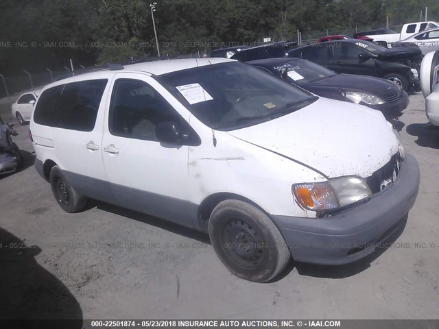 4T3ZF13C02U419904 - 2002 TOYOTA SIENNA LE/XLE WHITE photo 1