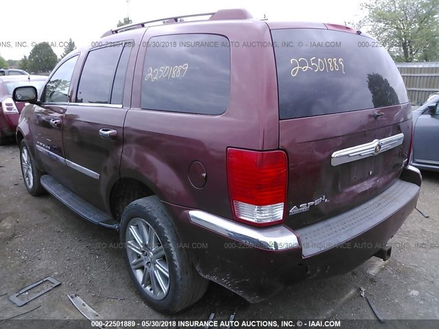 1A8HW58287F529488 - 2007 CHRYSLER ASPEN LIMITED BURGUNDY photo 3