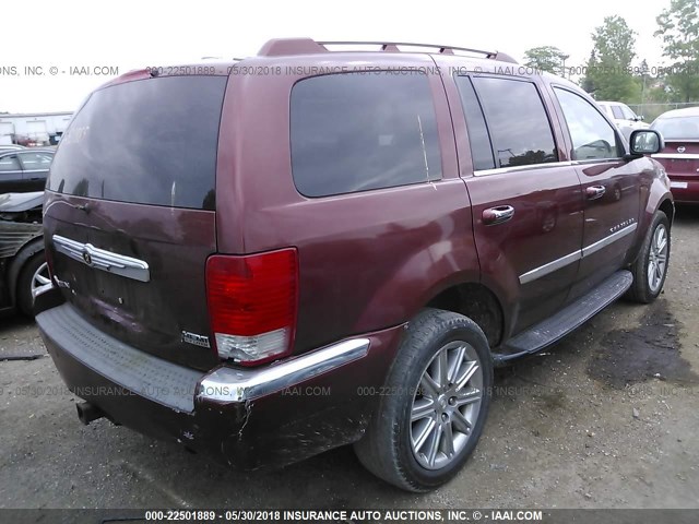 1A8HW58287F529488 - 2007 CHRYSLER ASPEN LIMITED BURGUNDY photo 4