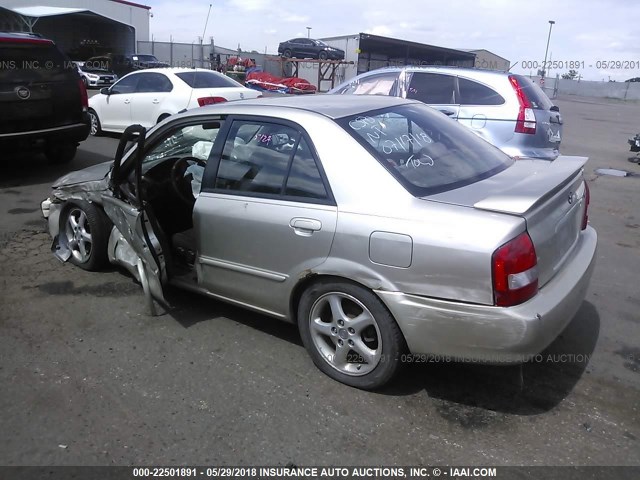 JM1BJ226721571372 - 2002 MAZDA PROTEGE DX/LX/ES BEIGE photo 3