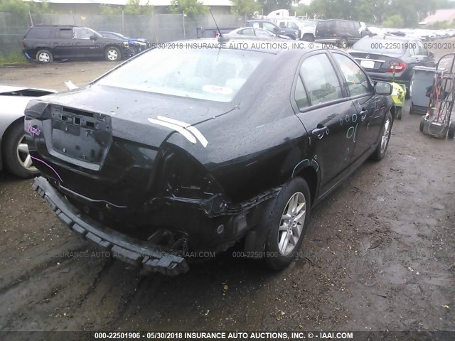 3FAHP0GA0AR224017 - 2010 FORD FUSION S BLACK photo 4