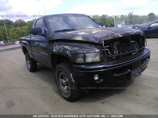 1B7HF16Z11S798351 - 2001 DODGE RAM 1500 BLACK photo 1