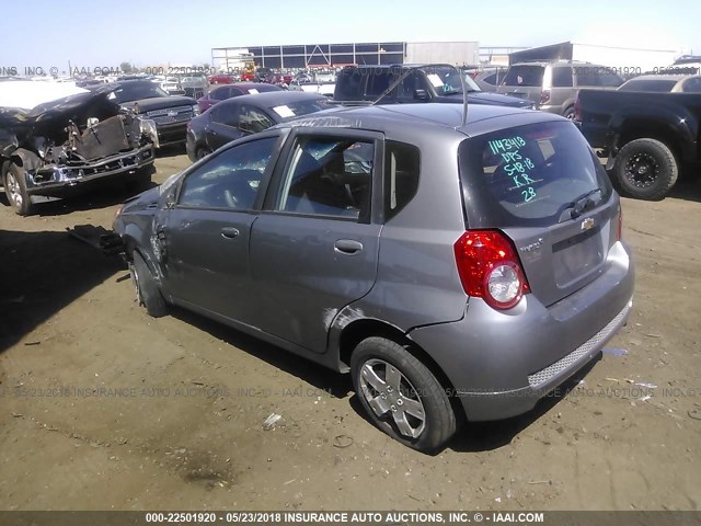 KL1TD6DE9BB205437 - 2011 CHEVROLET AVEO LS/LT GRAY photo 3