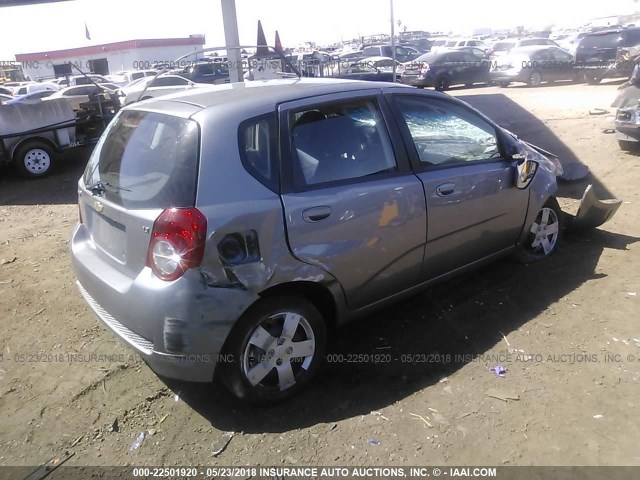 KL1TD6DE9BB205437 - 2011 CHEVROLET AVEO LS/LT GRAY photo 4