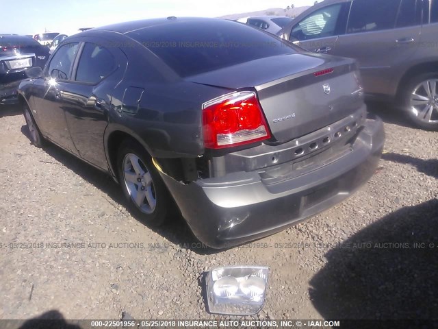 2B3KA33VX9H503608 - 2009 DODGE CHARGER SXT GRAY photo 3