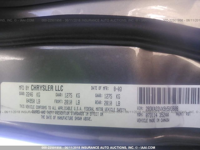 2B3KA33VX9H503608 - 2009 DODGE CHARGER SXT GRAY photo 9