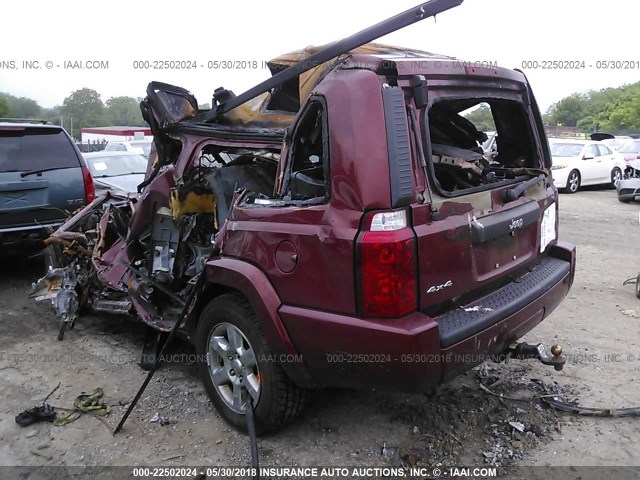 1J8HG48P17C691208 - 2007 JEEP COMMANDER RED photo 3