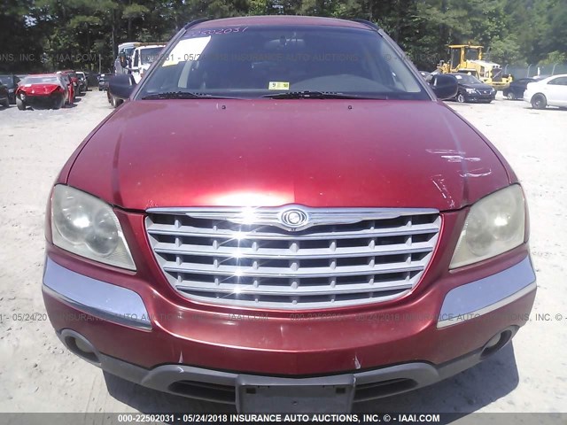 2C8GF68415R664584 - 2005 CHRYSLER PACIFICA TOURING RED photo 6