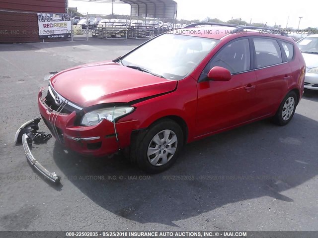 KMHDC8AE9AU067820 - 2010 HYUNDAI ELANTRA TOURING GLS/SE RED photo 2