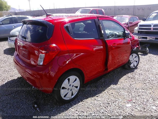 KL8CB6SA8GC584102 - 2016 CHEVROLET SPARK LS RED photo 4